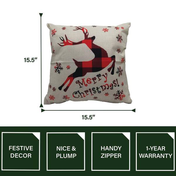 Festive Merry Christmas Pillow