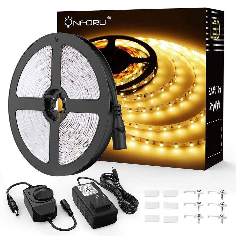 32.8 ft. Warm Dimmable LED Strip Lighting, Non-Waterproof 3000K 5m 12V Tape Light for Home, Kitchen, Under Cabinet price history on PriceWatchPro