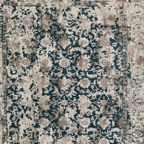 9 X 13 Blue Oriental Runner Rug