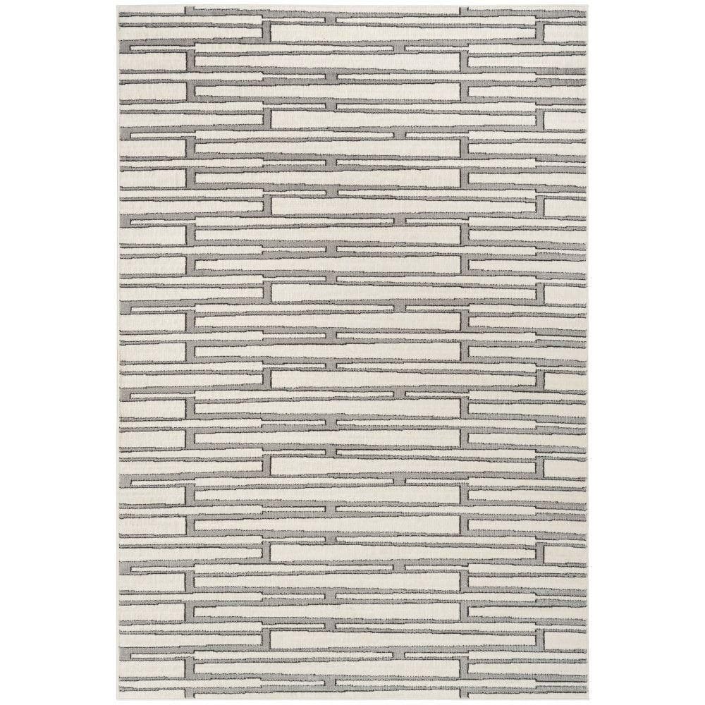 Nordic Ivory Grey 5 ft. x 7 ft. All-over design Contemporary Area Rug price history on PriceWatchPro