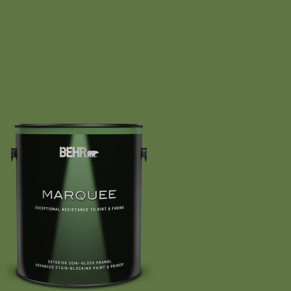 BEHR MARQUEE 1 gal. #420D-7 Dill Pickle Semi-Gloss Enamel Exterior Paint & Primer