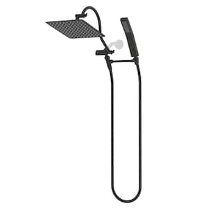 Rainfall 1-Spray 10 in. Dual Wall Mount Fixed and Handheld Shower Head 1.8 GPM in Oil Rubbbed Bronze Finish