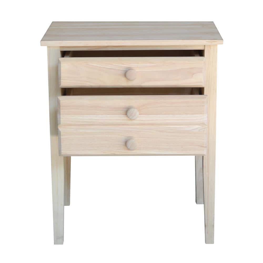 White Wood Rectangular Accent Table with Storage