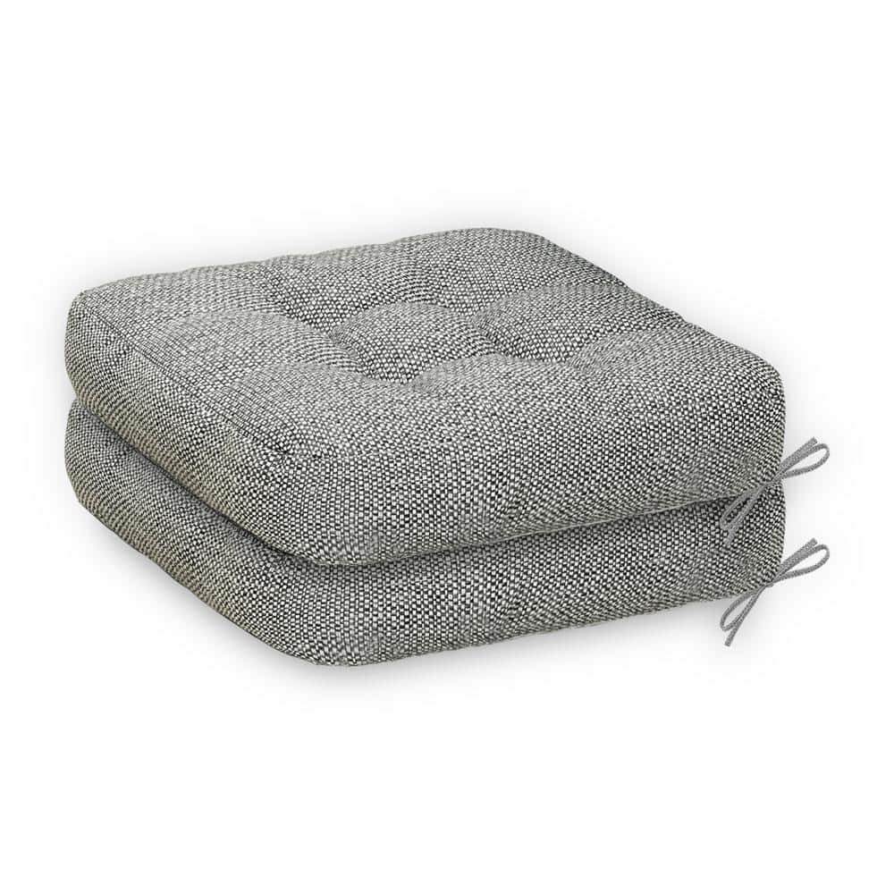 16.5 x 3.5 Grey Outdoor Patio Lounge Chair Dining Chair Cushions in Seat (2