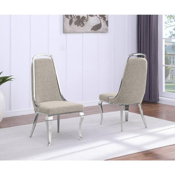 Grey accent chair with silver legs discount