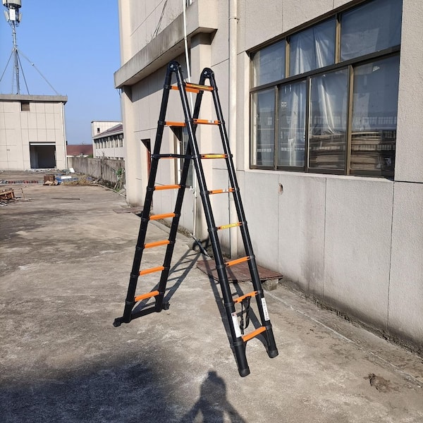 16.5 ft. Reach Aluminium Alloy Telescoping Multi-Position Ladder, A-Frame and Straight Ladder, 330 lb. Load Capacity
