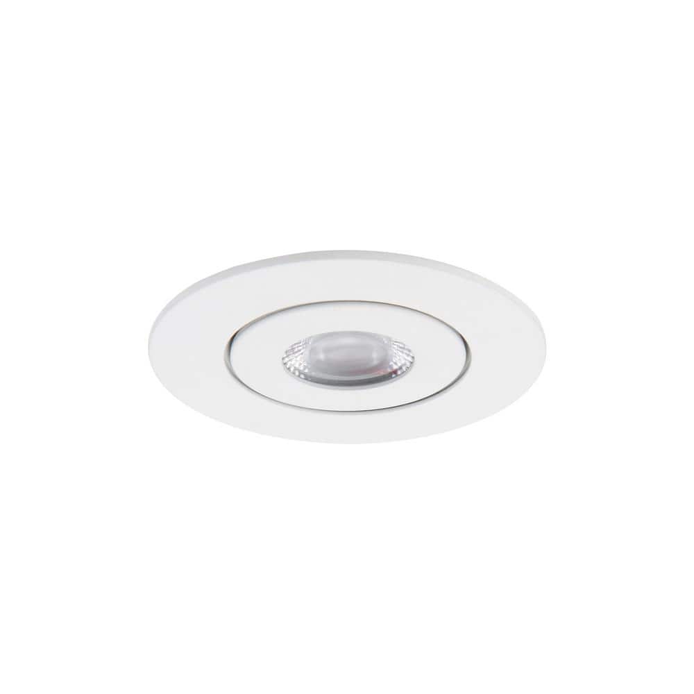 White Aluminum 3.5'' Dimmable LED Recessed Lighting Kit