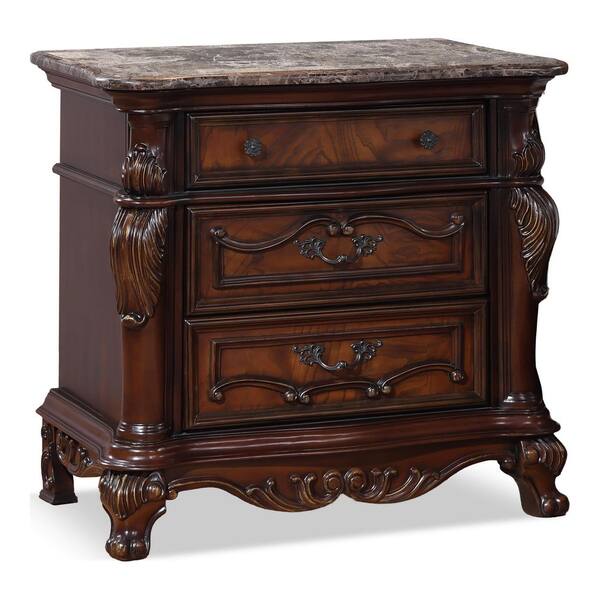 Furniture of America Feliciano 3-Piece Dark Cherry Wood