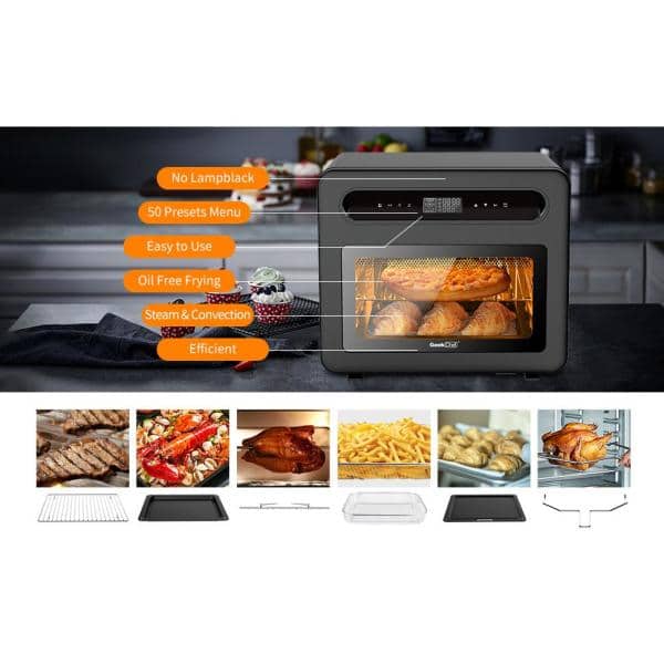 Electric Air Fryer Oven 220V 360°Baking LED Touchscreen Non Stick Cooking  Tool