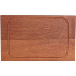 11 in. x 18 in. Solid Wood Kitchen Cutting Board In Oak Color