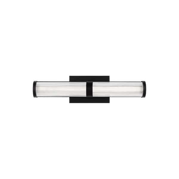 Syden 19 in. 1-Light Small Midnight Black LED Vanity Light