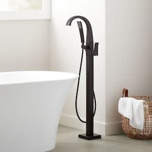 Vilamonte Single-Handle Freestanding Tub Faucet with Hand Shower in Matte Black