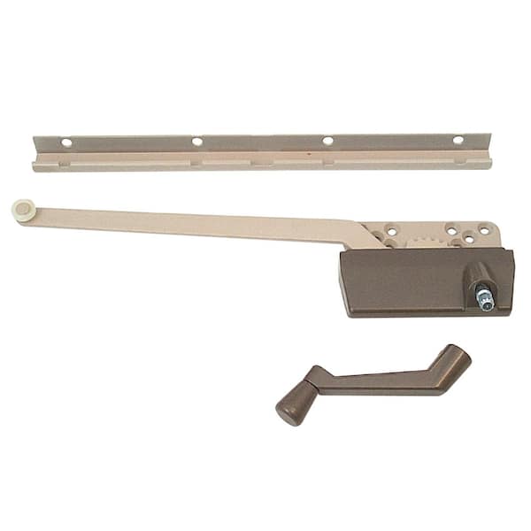 Prime-Line 9-1/2 in. Bronze Right-Arm Wood Casement Operator with Track ...
