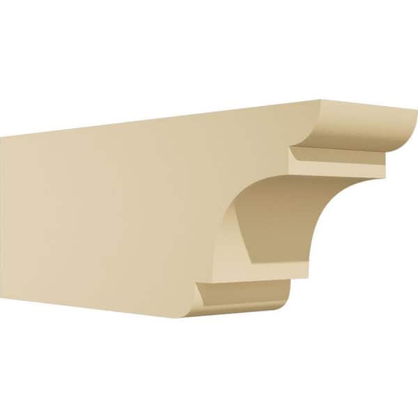 Ekena Millwork Standard New Brighton 4 in. W x 6 in. H x 16 in. D Signature Urethane Rafter Tail Outlooker