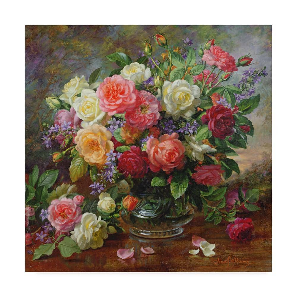 Albert Williams Floral Canvas Art with Floater Frame