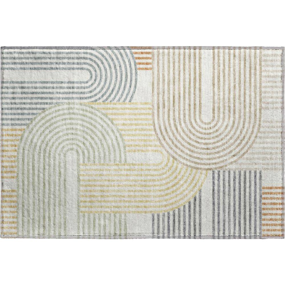 Addison Rugs Mayfield Premium Machine Washable Abstract AMF2549 Ivory 3 ...