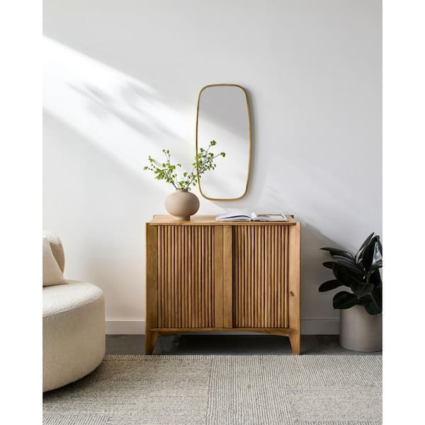 Tonya Modern Cabinet, Brown, 32 in. H x 37 in. W x 16 in. D