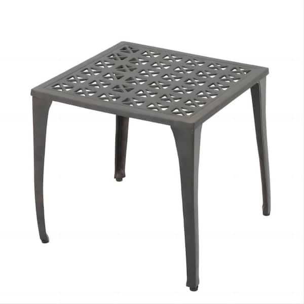 Clihome 18 in. Metal Side Table