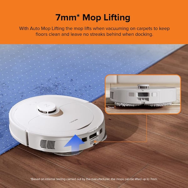 roborock S7 Max Ultra Robot Vacuum and Mop Combo, Auto Mop Drying and  Washing, Self-Emptying and Refilling, 5500Pa Suction, Reactive Tech  Obstacle
