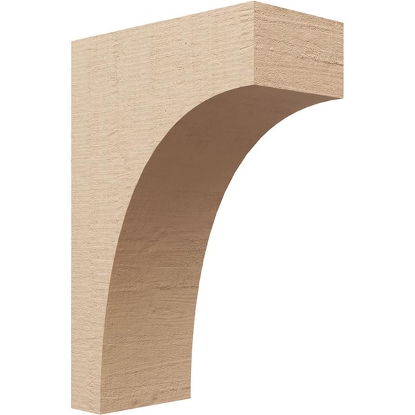Ekena Millwork Classic Series 2 7 in. x 14 in. x 21 in. Huntington Rough Cedar Woodgrain Timberthane Polyurethane Corbel in Primed Tan