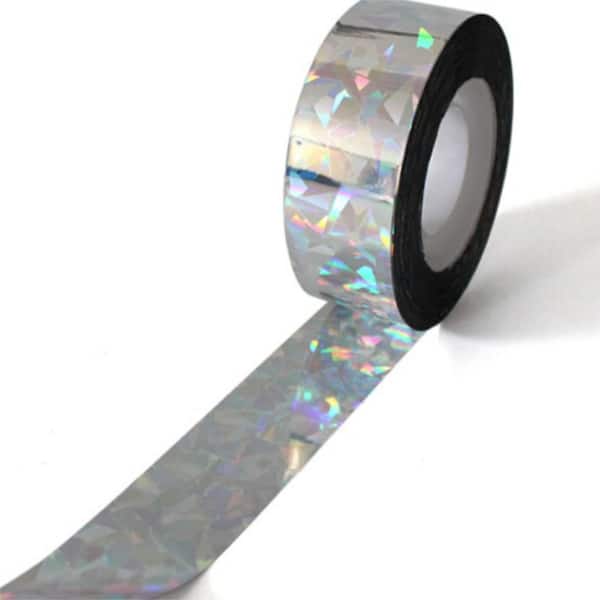 1.89 in. x 328 ft. Double Side Laser Bird Scare Tape, Holographic Bird Scare Ribbon, (2-Pack)