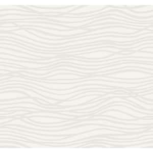 Galyn Grey Dove Pearlescent Wave Textured Paper Non-Pasted Wallpaper