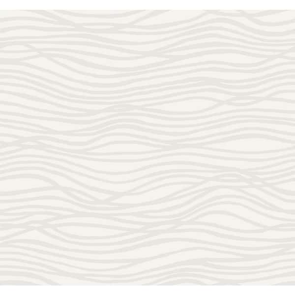 A-Street Prints Galyn Rose Gold Pink Pearlescent Wave Wallpaper Sample