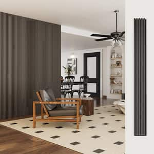 7-7/8 ft. x 12 in. x 0.875 in. Black Walnut Square Edge MDF Decorative Acoustic Wall Paneling (2-Pieces/15-3/4 sq. ft. )