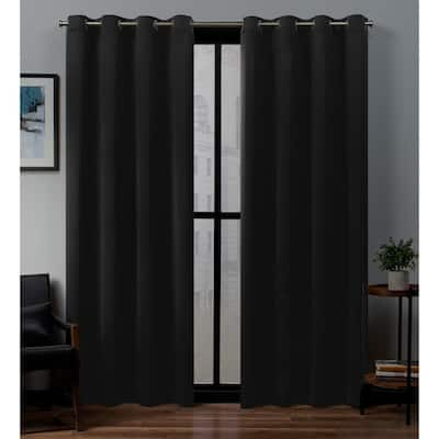 Black Blackout Curtains Curtains The Home Depot