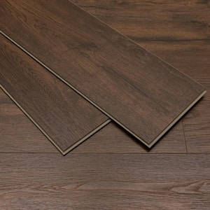 Everhome Mountain Oak 5+1,20 MIL x 7.2 in.W x 48.03 in.L Waterproof Click Lock Vinyl Plank Flooring (33.46 sq. ft./case)