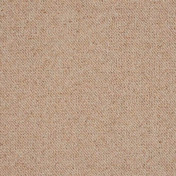 Bismarck Wheat Brown 13.2 ft. 28 oz. Wool Berber Installed Carpet