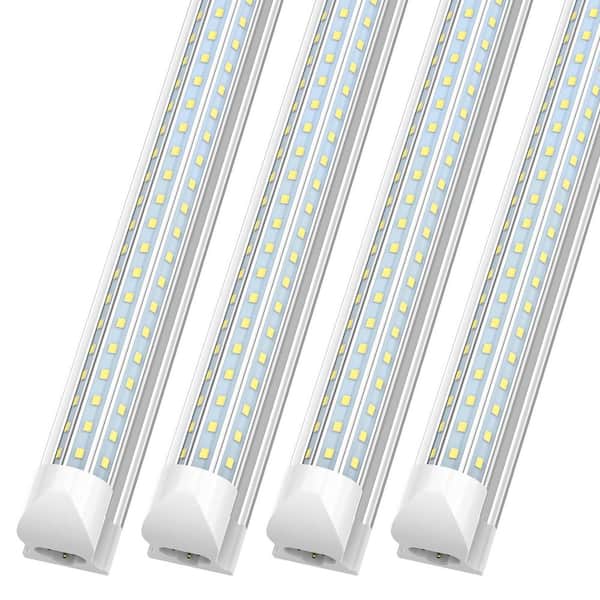 4 ft. LED Shop Light, 48-Watt, 6000K Cool White, T8 Compatible, Linkable, D-Shape, 300° Beam Angle, (4-Pack)
