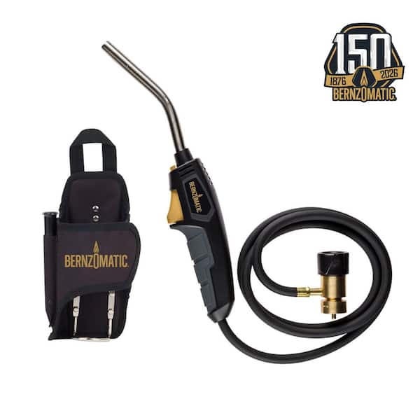BISupply Propane Torch Kit – Handheld Torch With 50-Inch Hose, 4 Interchangeable Burners, Adjustable Flame Up To 2400°F – For Soldering, Welding, Brazing, BBQ
