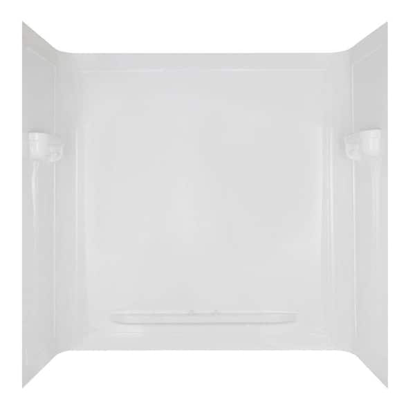 Unbranded Seamless 32 in. x 60 in. x 60 in. One Piece Bathtub Wall in White