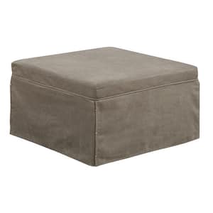 Designs4Comfort Taupe Fabric Folding Bed Ottoman