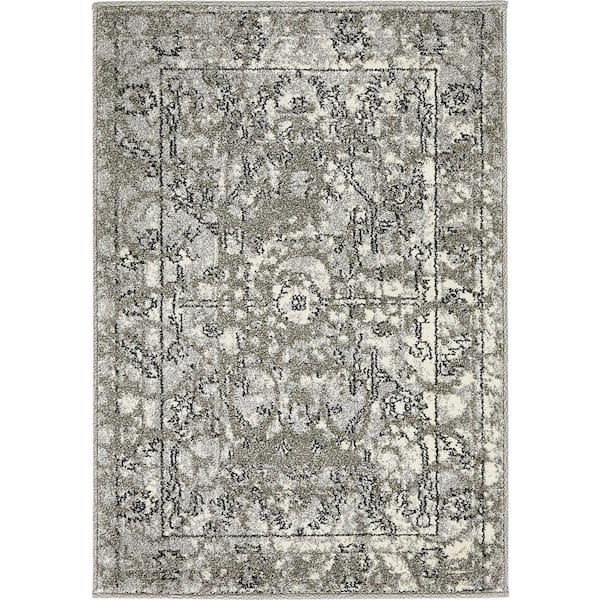 Unique Loom La Jolla Vintage Gray 2' 2 x 3' 0 Area Rug