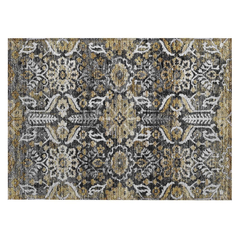 Chantille Machine Washable Indoor/Outdoor Abstract ACN2617 Black 2 ft. x 3 ft. Accent Rug price history on PriceWatchPro