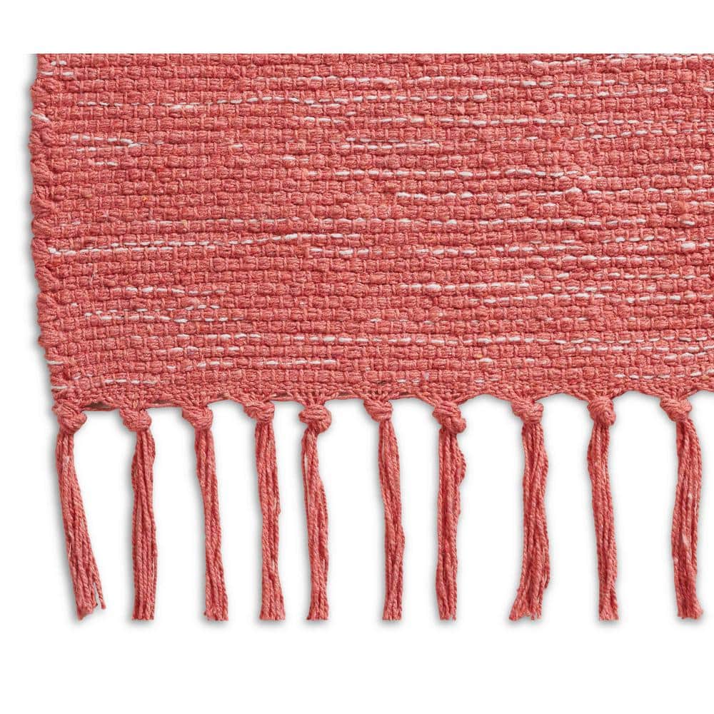 Chesapeake Cotton Ombre Coral Area Rug (7'3" x 9'3")