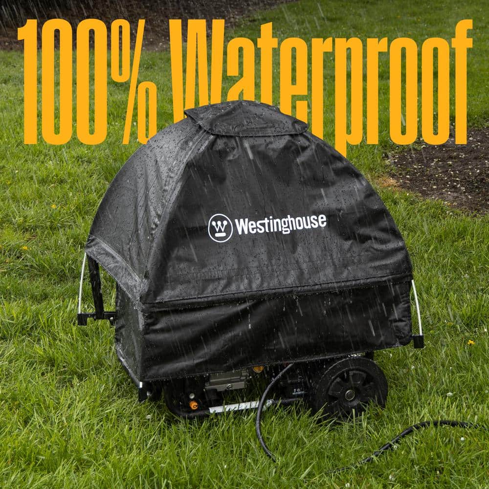 Black Weather-Resistant Tent Cover for Open Frame Generators