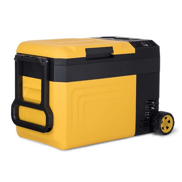 NewAir 25 qt. Jobsite Car Refrigerator 12/24-Volt Mini Fridge Chest Cooler with 18/20-Volt Bosch Battery Adapter
