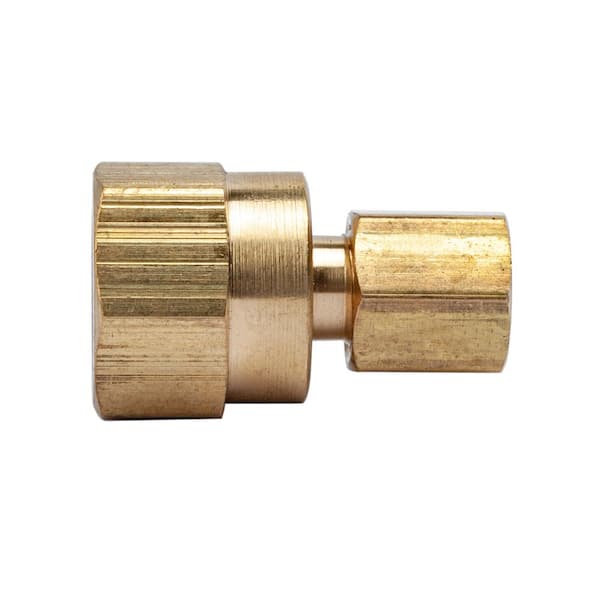 LTWFITTING 1/8 in. OD Comp x 1/8 in. FIP Brass Compression Adapter Fitting (5-Pack)