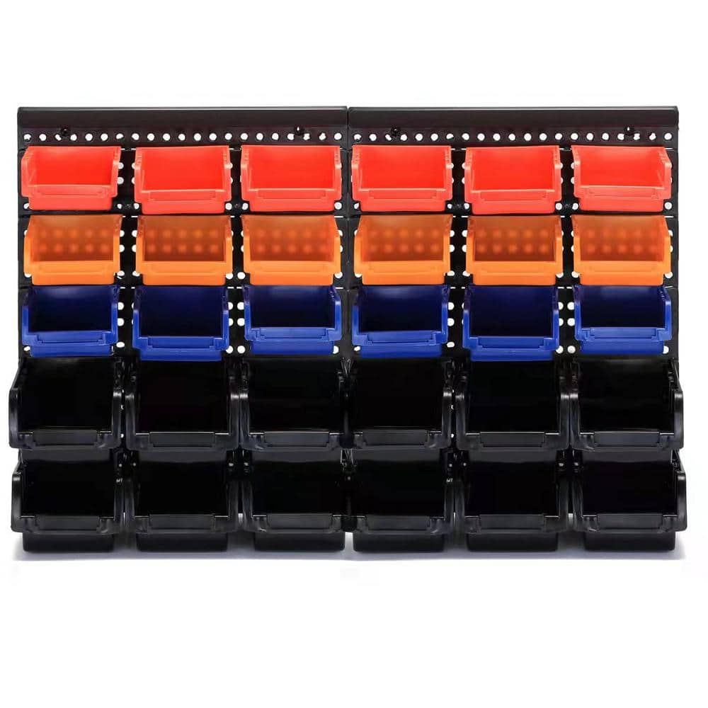 30-Piece Bin Organizer Garage Plastic Shop Tool for Storage, multicolor price history on PriceWatchPro
