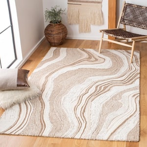 Fifth Avenue Beige/Ivory 4 ft. x 4 ft. Gradient Abstract Square Area Rug