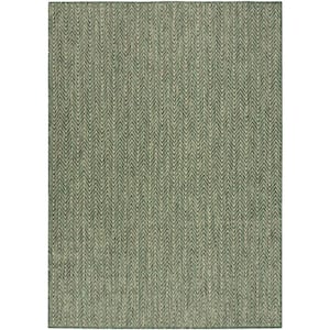 Nourison Horizon Black 2 ft. x 6 ft. Indoor/Outdoor Geometric ...