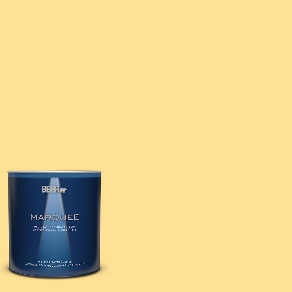 1 qt. #330B-4 Cheerful Hue Satin Enamel Interior Paint & Primer