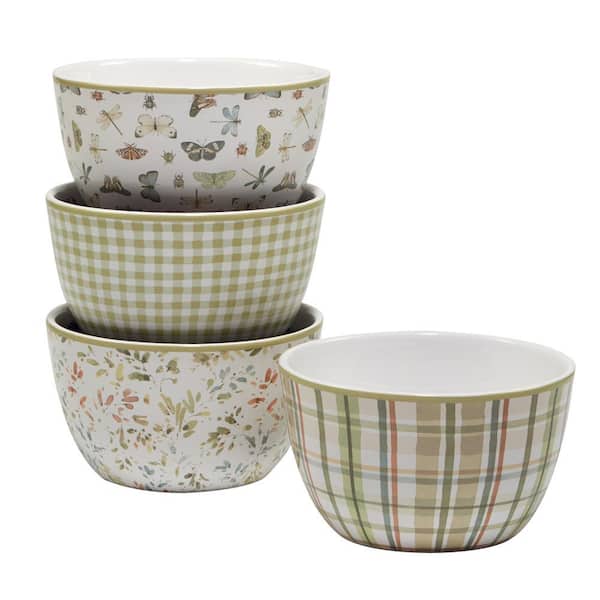 MALACASA IVY 4-Piece 32 fl. oz. White Porcelain Square Soup Bowl (Set of 4)  IVY-4SP - The Home Depot