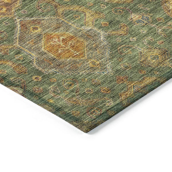 Chantille Machine Washable Indoor/Outdoor Abstract ACN2306 Fern 5 ft. x 7 ft. 6 in. Area Rug