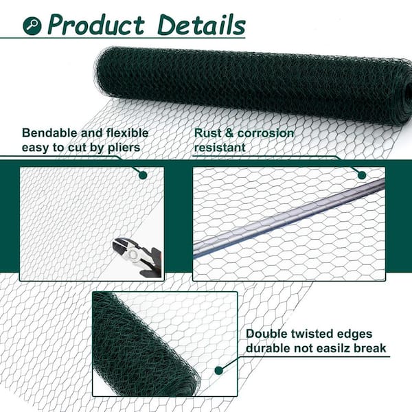 Tidoin 1-1/2 in. x 3.6 ft. x 196 ft. 29-Gauge Hardware Cloth Anti-Rust Wire