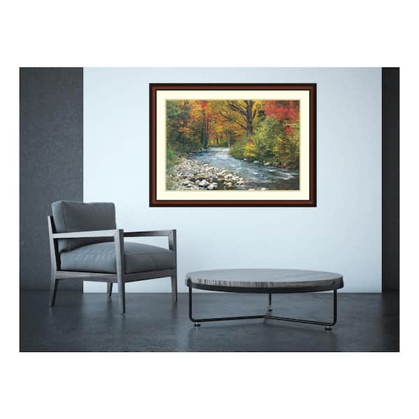 Amanti Art 43 in. W x 32 in. H 'Forest Creek (i)' Printed Framed Wall Art
