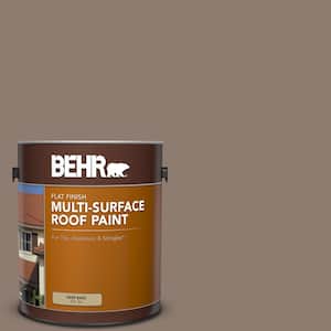 1 gal. #N180-5 Bridle Leather Flat Multi-Surface Exterior Roof Paint